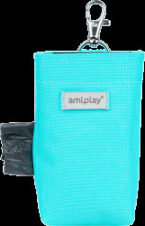 Pouzdro na sáčky na psí exkrementy Amiplay Samba modré 6 × 2 × 11 cm