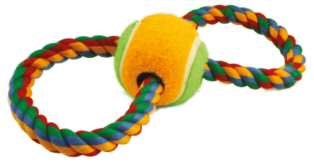 Přetahovadlo Dog Fantasy osmička barevné + tenisák 25cm
