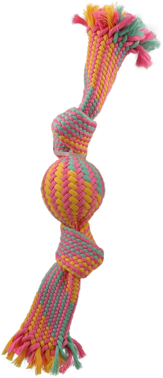 Přetahovadlo Dog Fantasy s míčkem vzor 1, 2 knoty 33cm