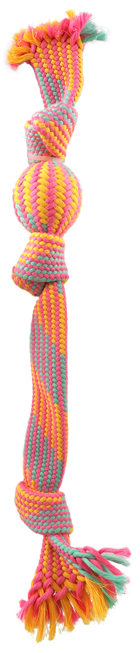 Přetahovadlo Dog Fantasy s míčkem vzor 1, 3 knoty 50cm