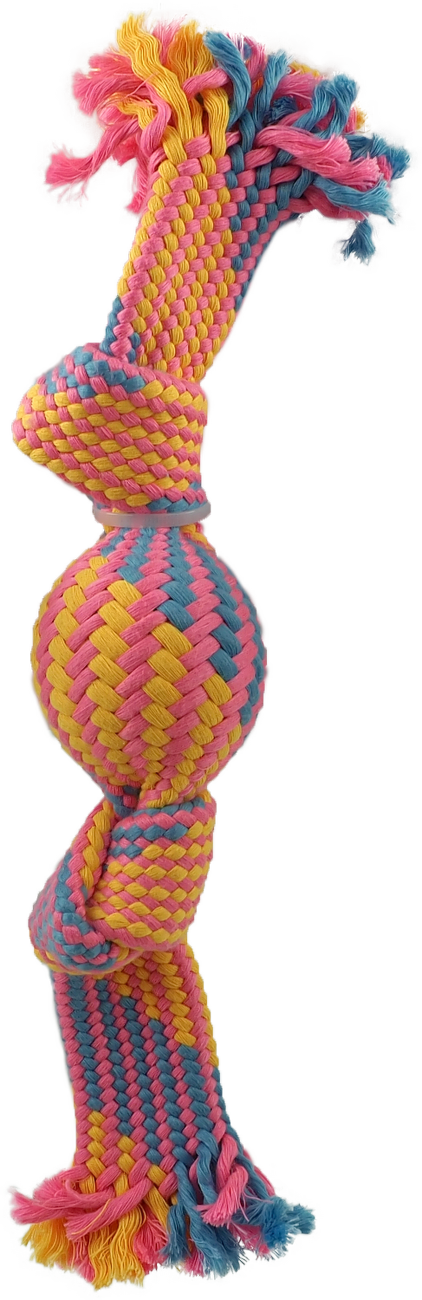 Přetahovadlo Dog Fantasy s míčkem vzor 2, 2 knoty 33cm