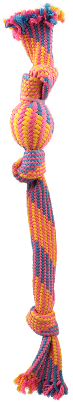 Přetahovadlo Dog Fantasy s míčkem vzor 2, 3 knoty 50cm