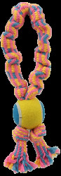 Přetahovadlo Dog Fantasy + tenisák vzor 2, 2 knoty 32cm