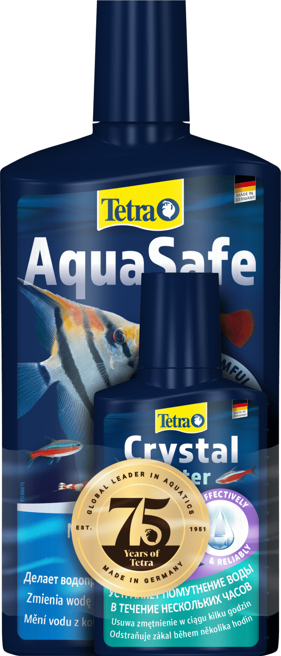 Přípravek Tetra Aqua Safe 500 ml + Tetra Crystal Water 100 ml zdarma