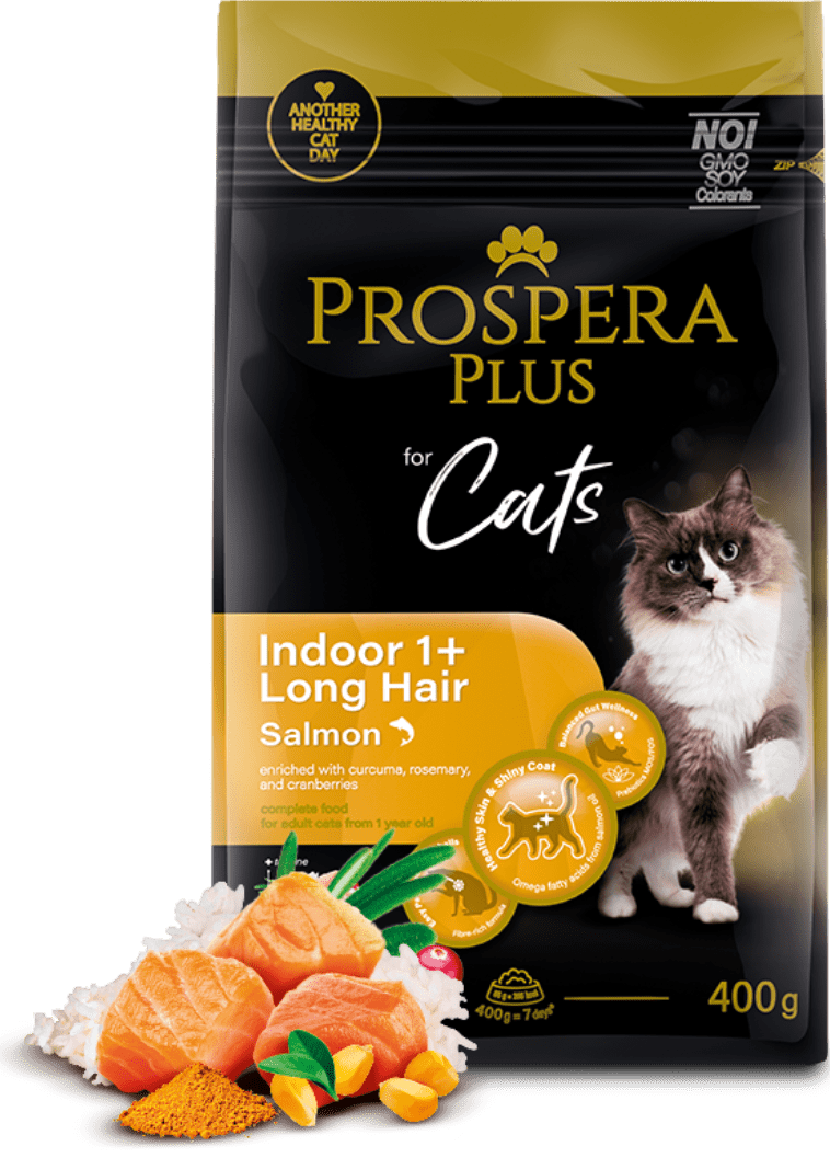 Prospera Plus Indoor 1+ Salmon Long Hair 0,4kg
