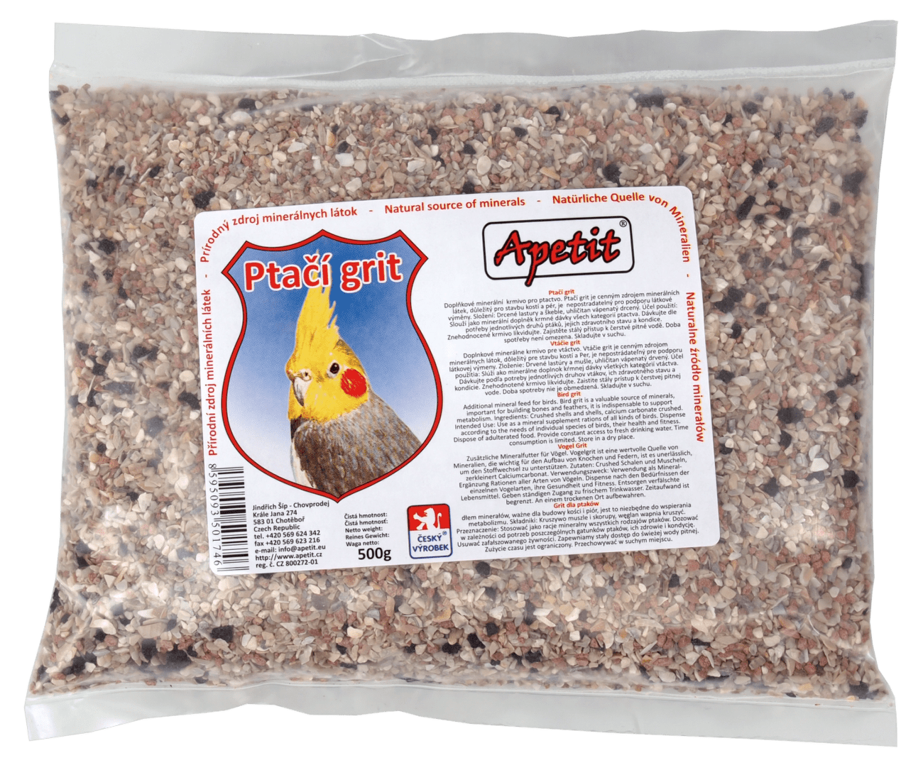 Ptačí grit Apetit 500g