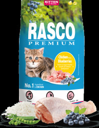 Rasco Premium Cat  Kitten, chicken, blueberries 2kg