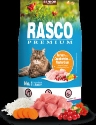 Rasco Premium Cat Senior, Turkey, Cranberries, Nasturtium 2kg