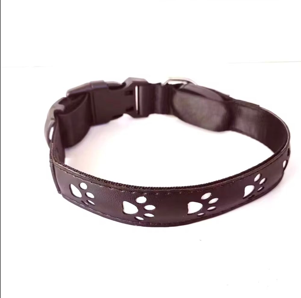 Reedog dobíjecí svítící obojek TLAPKY - bílá - L | P54620