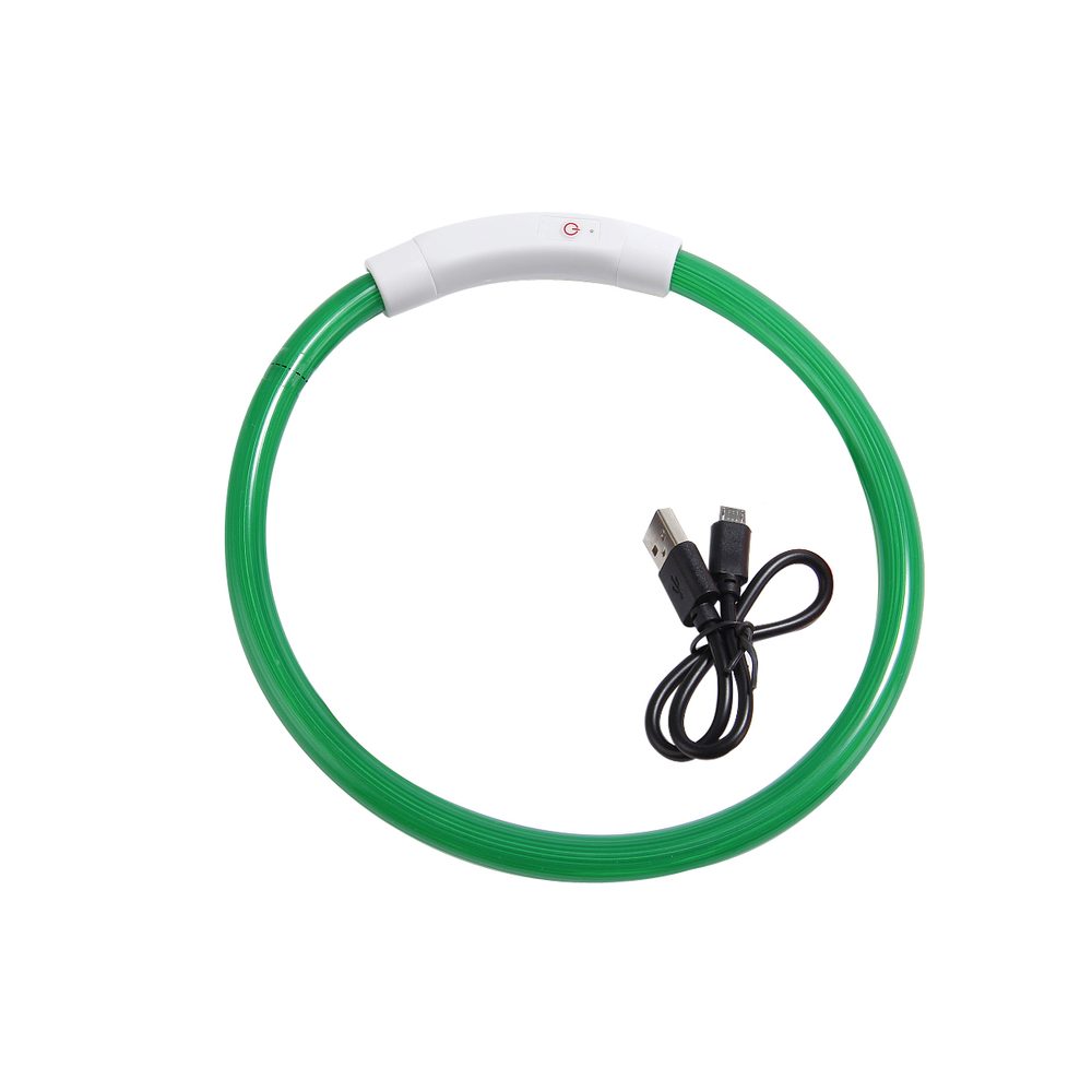Reedog Full Light USB dobíjecí svítící obojek pro psy a kočky - zelená - L