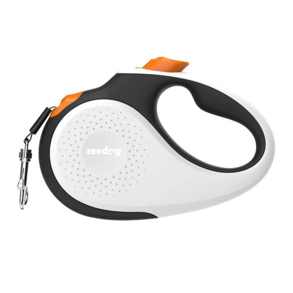 Reedog Senza Premium samonavíjecí vodítko XS 12kg / 3m páska / bílé s oranžovou | P43729