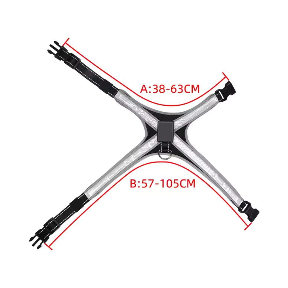 Reedog svítící kšíry pro velké psy - L