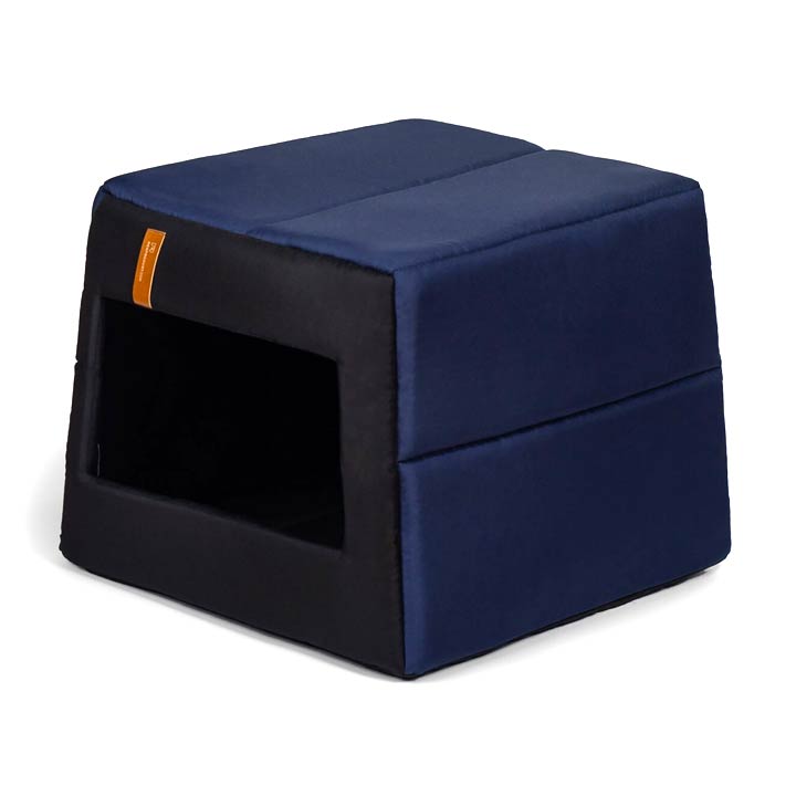 Rexproduct Pelíšek a boudička 2v1 Up and Down Blue (čtvercový vchod) XL