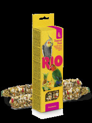 RIO tyčinky pro střední papoušky s tropickým ovocem 2x 75 g