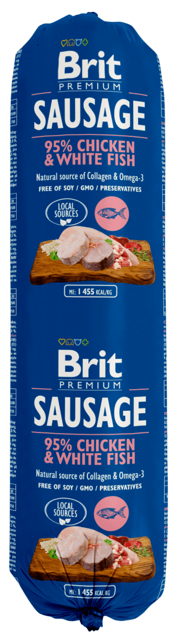 Salám Brit Sausage Chicken & White Fish 800g