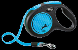 Samonavíjecí vodítko pro psy Flexi New Neon Tape M 5 m modré