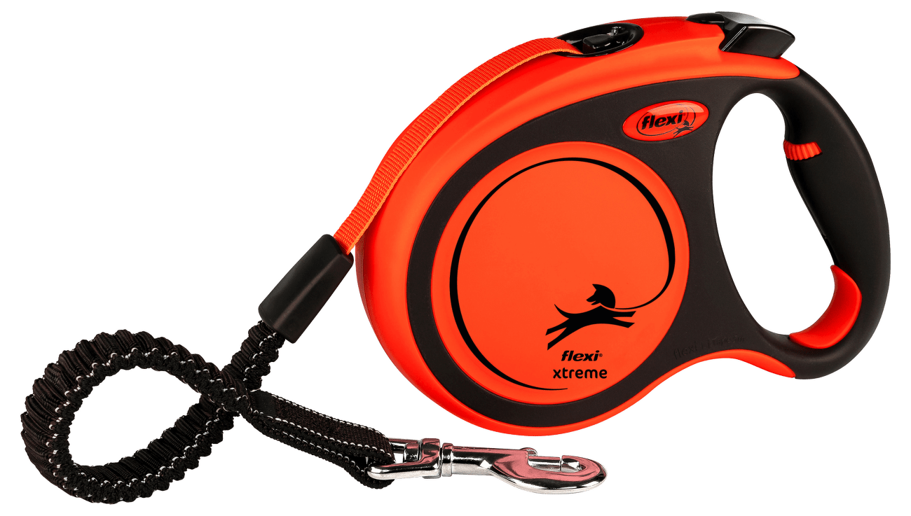 Samonavíjecí vodítko pro psy Flexi Xtreme páskové L 5 m oranžové