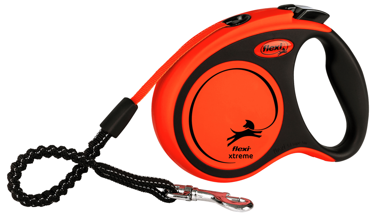 Samonavíjecí vodítko pro psy Flexi Xtreme páskové S 3 m oranžové