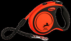 Samonavíjecí vodítko pro psy Flexi Xtreme páskové S 3 m oranžové