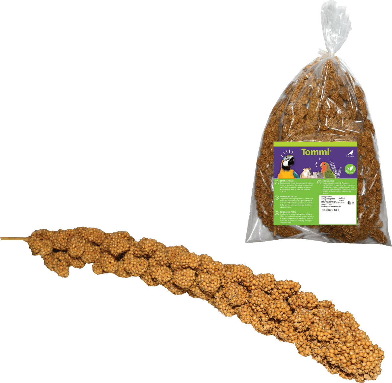 Senegalské proso klásky žluté 200g