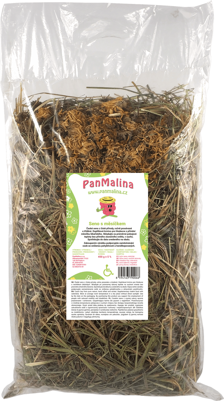Seno Pan Malina s měsíčkem lékařským 450g