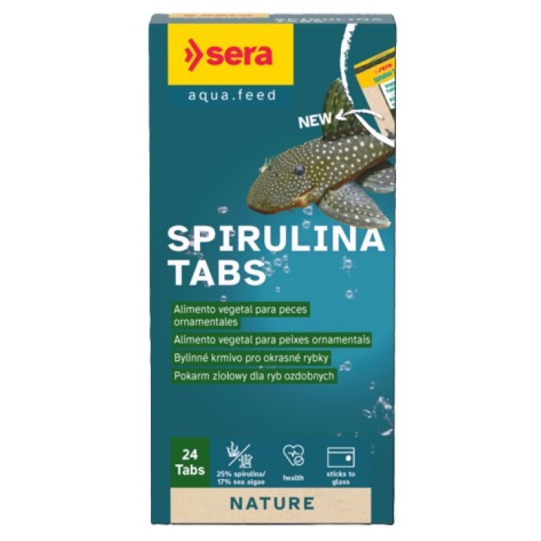 Sera krmivo pro ryby pojídající řasy Spirulina Tabs 24 tablet NATURE