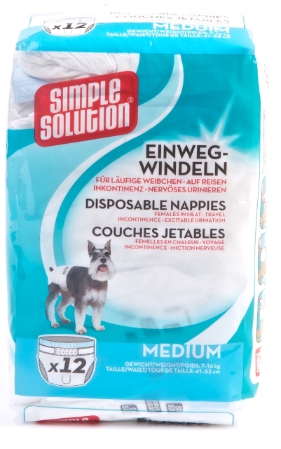 Simple Solution Plenkové kalhotky pro psy M 12ks