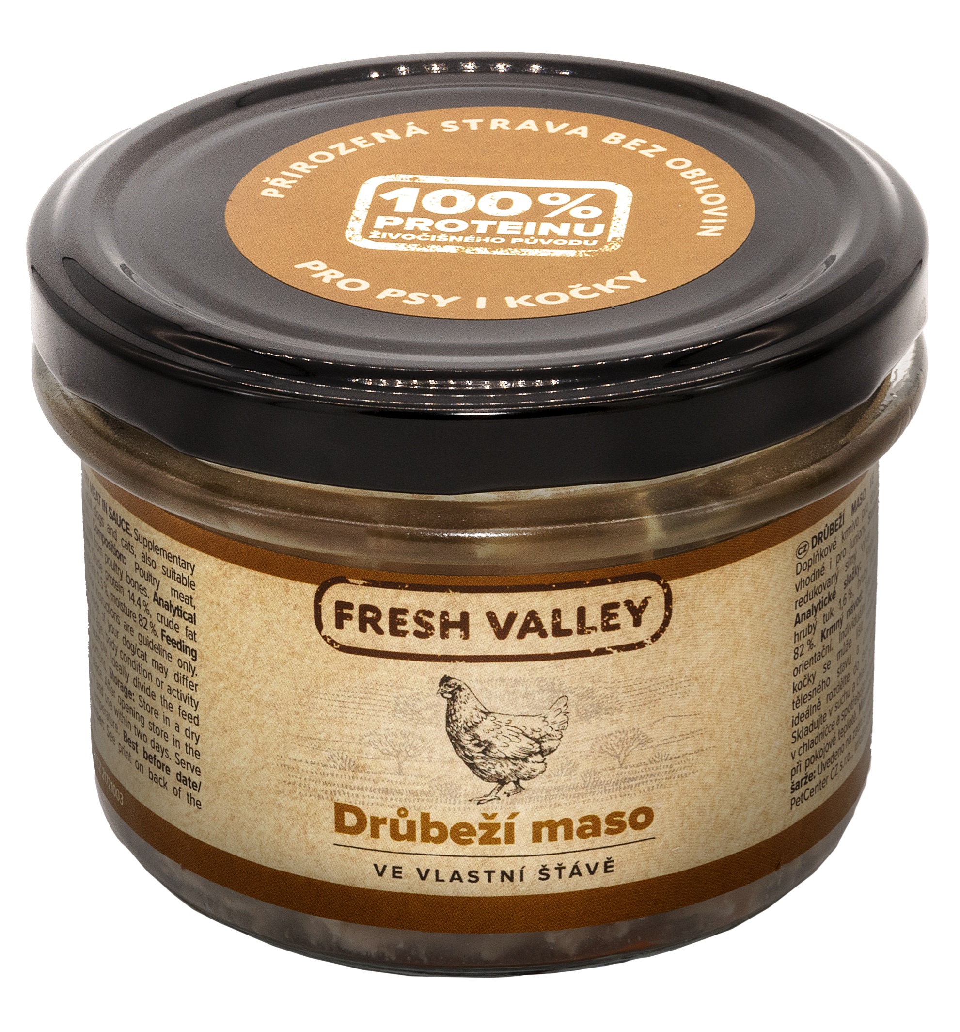 Sklenice Fresh Valley drůbeží maso ve vlastní šťávě 220ml