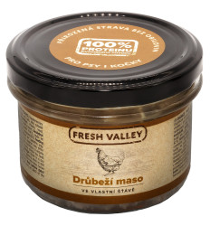 Sklenice Fresh Valley drůbeží maso ve vlastní šťávě 220ml