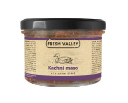Sklenice Fresh Valley kachní maso ve vlastní šťávě 200 g
