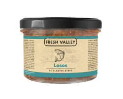 Sklenice Fresh Valley losos ve vlastní šťávě 200g