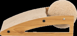 Škrabací rampa s míčem 40 × 17 × 20 cm dřevo/karton/sisal