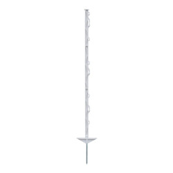 Sloupek plastový pro elektrický ohradník, délka 105 cm, 8 oček, bílý | P35537