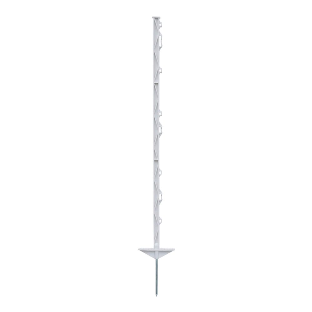 Sloupek plastový pro elektrický ohradník, délka 105 cm, 8 oček, bílý | P35537