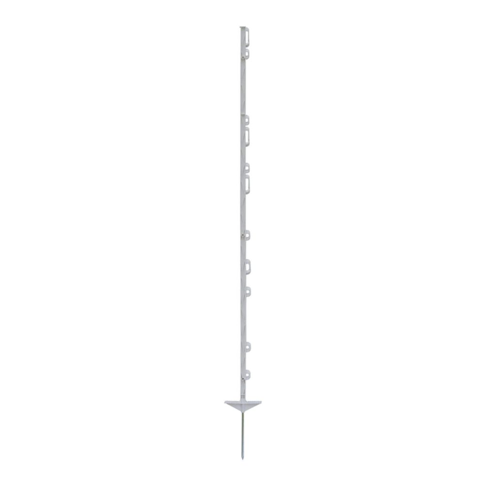Sloupek plastový pro elektrický ohradník, délka 156 cm, 11 oček, bílý | P35536