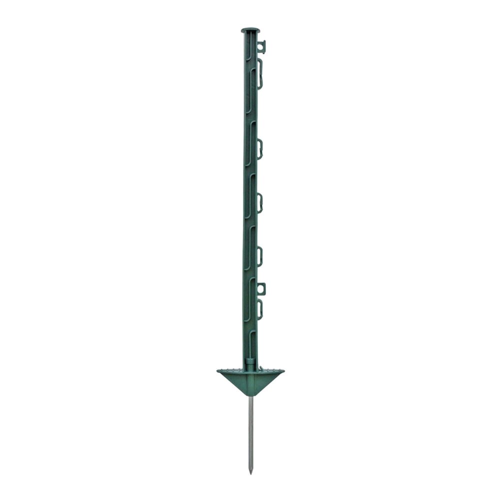 Sloupek plastový pro elektrický ohradník, délka 74 cm, 7 oček, zelený | P35502
