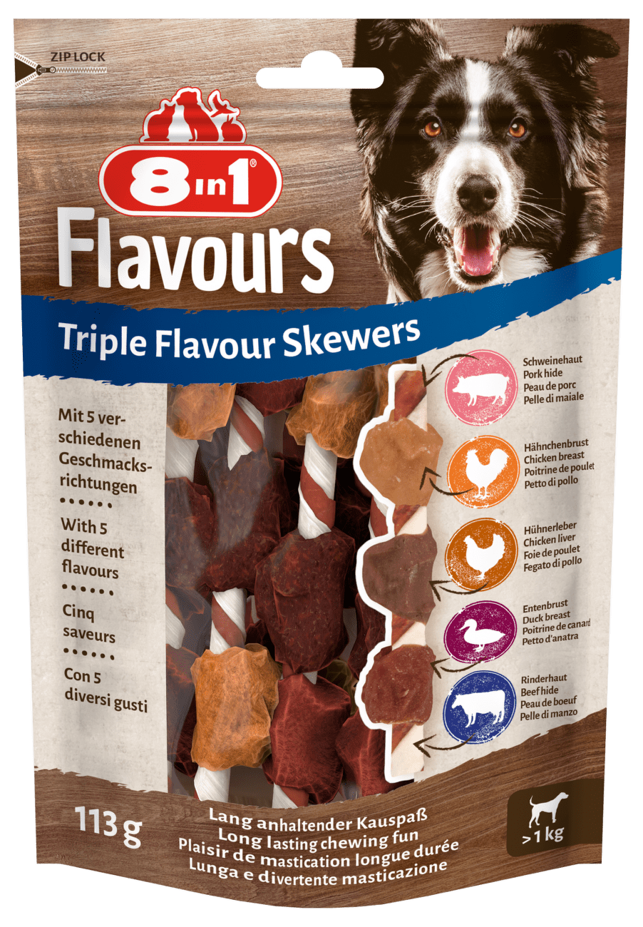 Špíz žvýkací 8in1 Triple Flavour 6ks