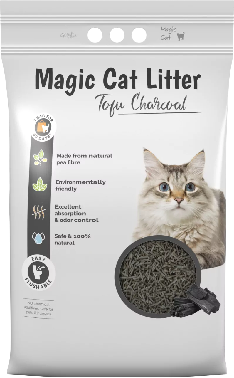 Stelivo Magic Litter Tofu dřevěné úhlí 12l