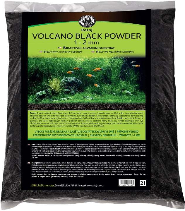 Substrát Rataj Volcano Black Powder 2l