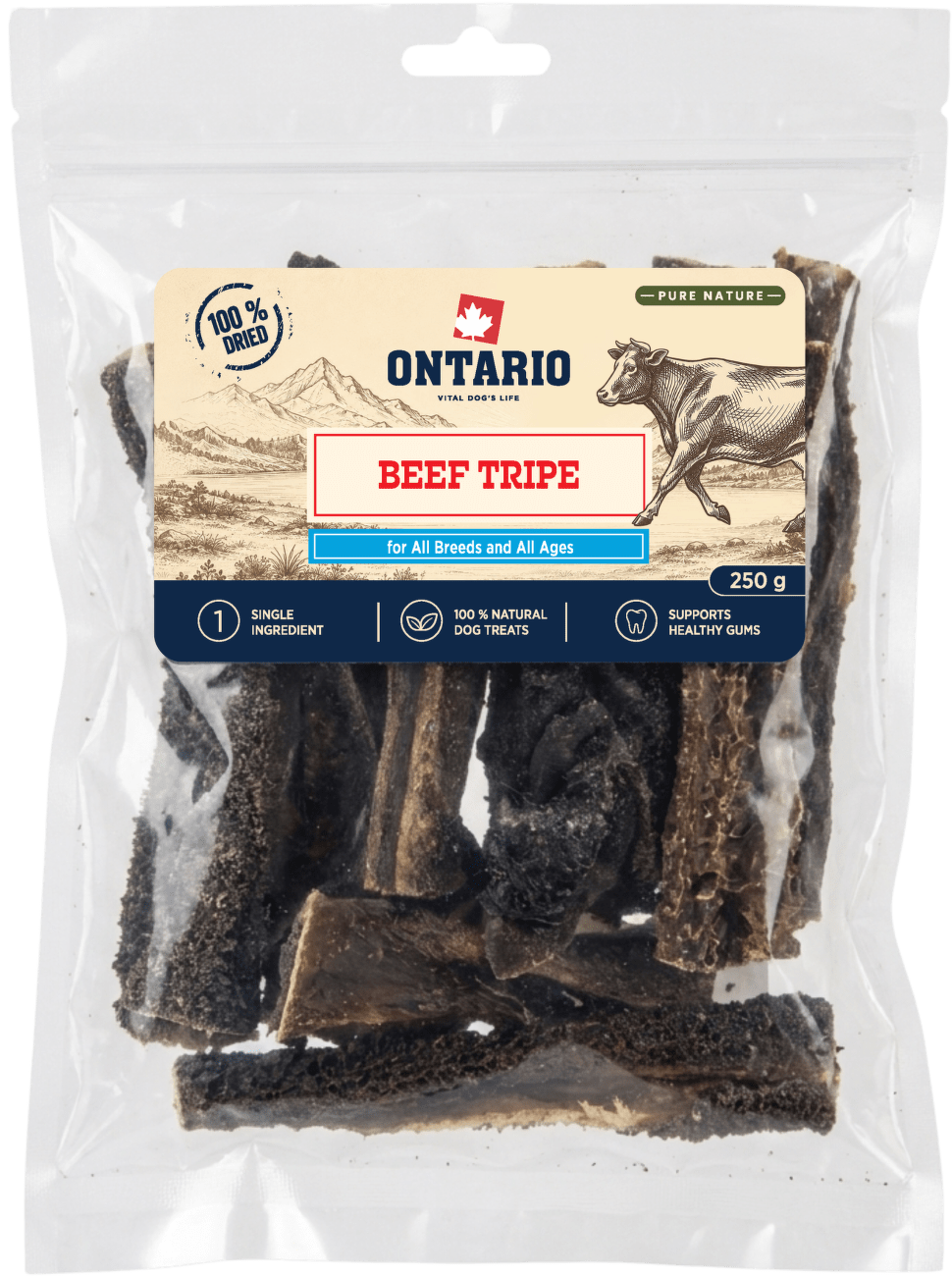 Sušené hovězí dršťky Ontario Pure Nature 250 g