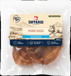 Sušené vepřové ucho Ontario Pure Nature 100 g