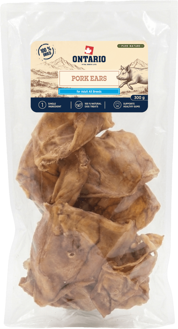 Sušené vepřové ucho Ontario Pure Nature 300 g