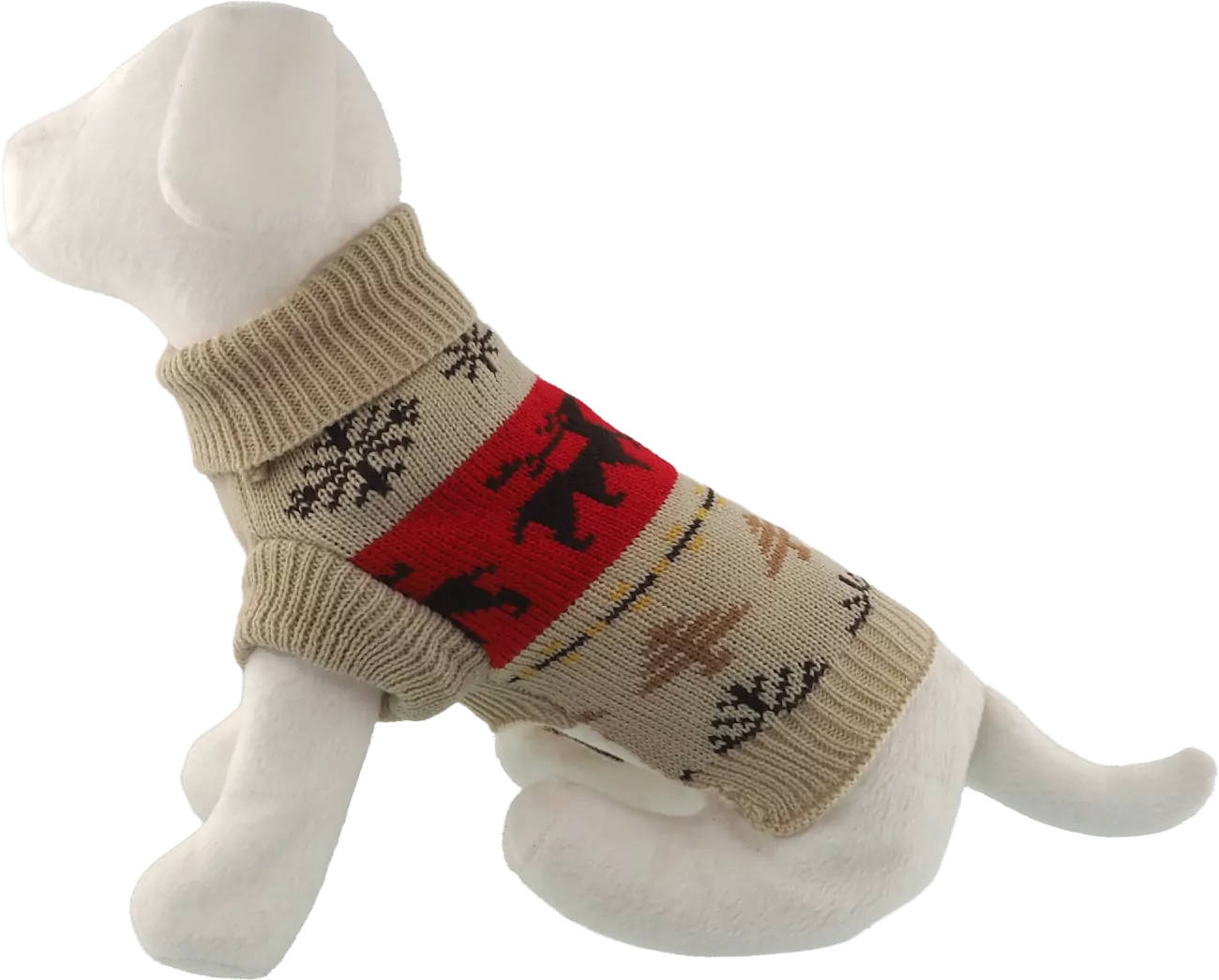 Svetr Dog Fantasy Winter Tale vánoční pletený se soby S 30cm