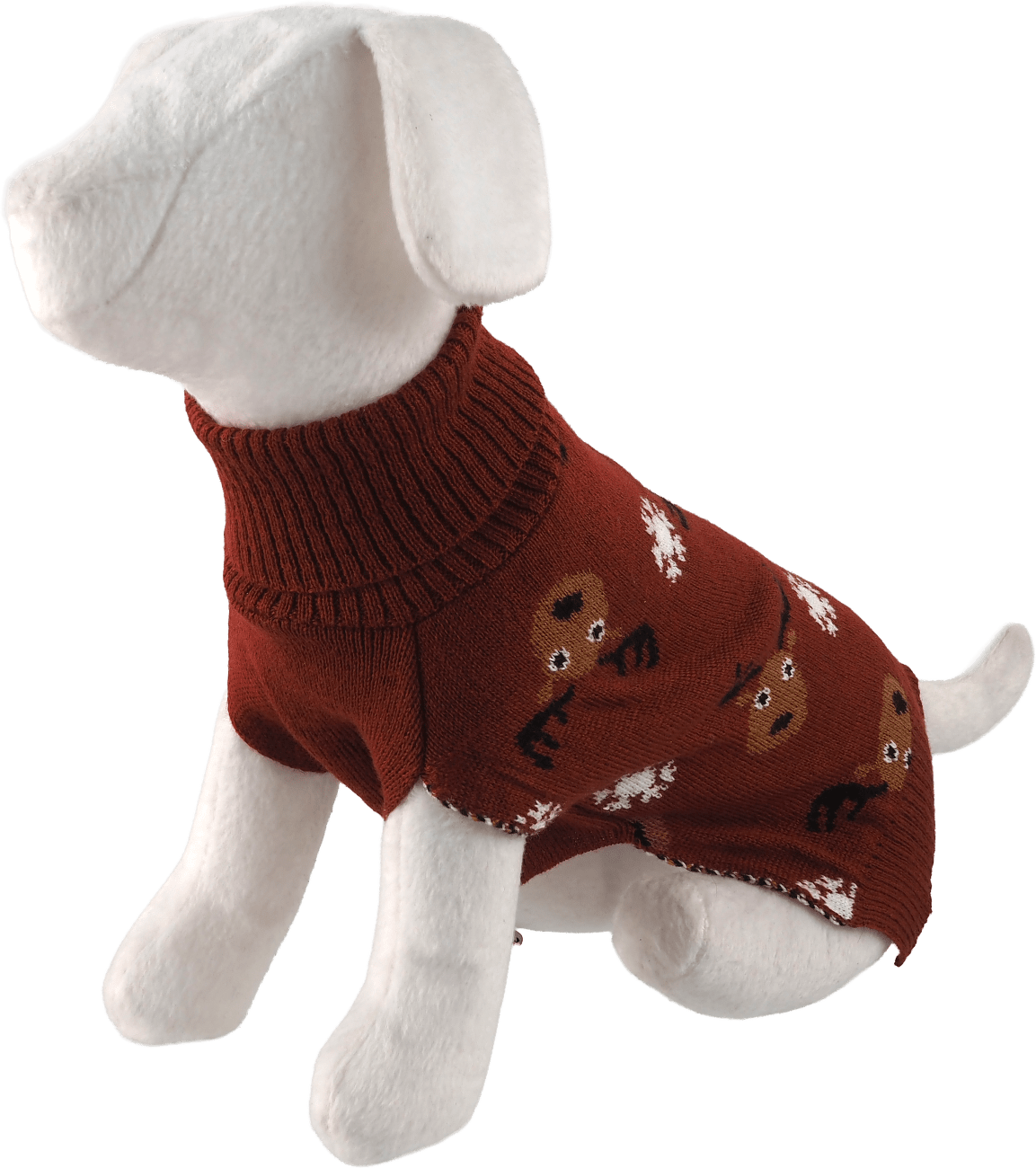 Svetr pro psy Dog Fantasy Winter Tale hnědý XL