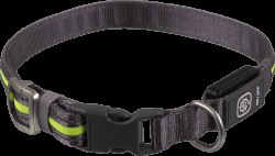 Svítící USB LED obojek Dog Fantasy M-L zelený