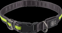 Svítící USB LED obojek Dog Fantasy S-M zelený