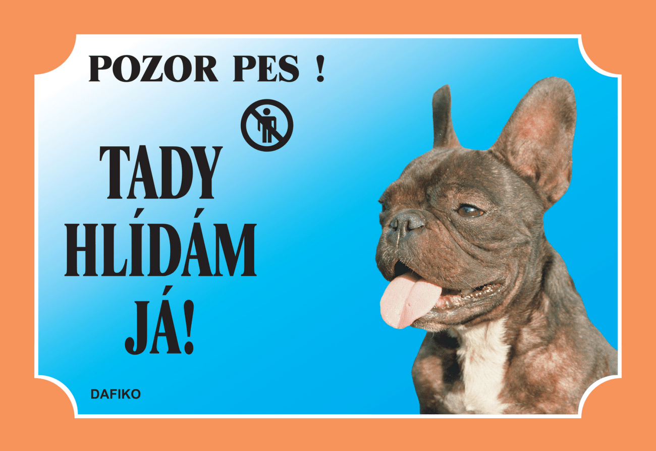 Tabulka Dafiko francouzský buldoček tmavý