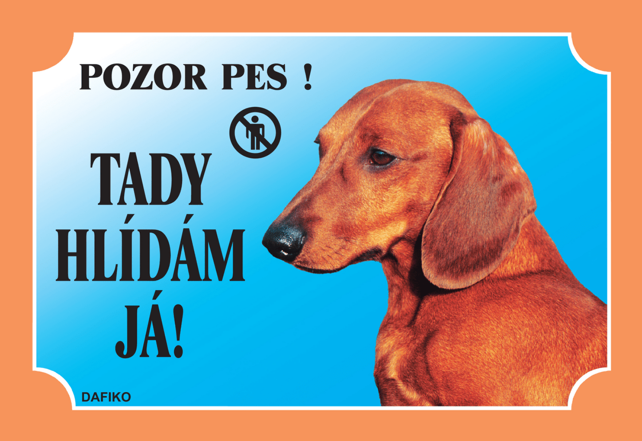 Tabulka Dafiko jezevčík hladkosrstý