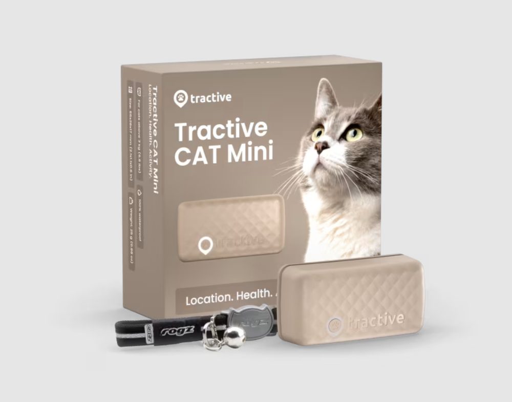 Tractive GPS CAT Mini | GPS lokátor pro kočky - hnědá