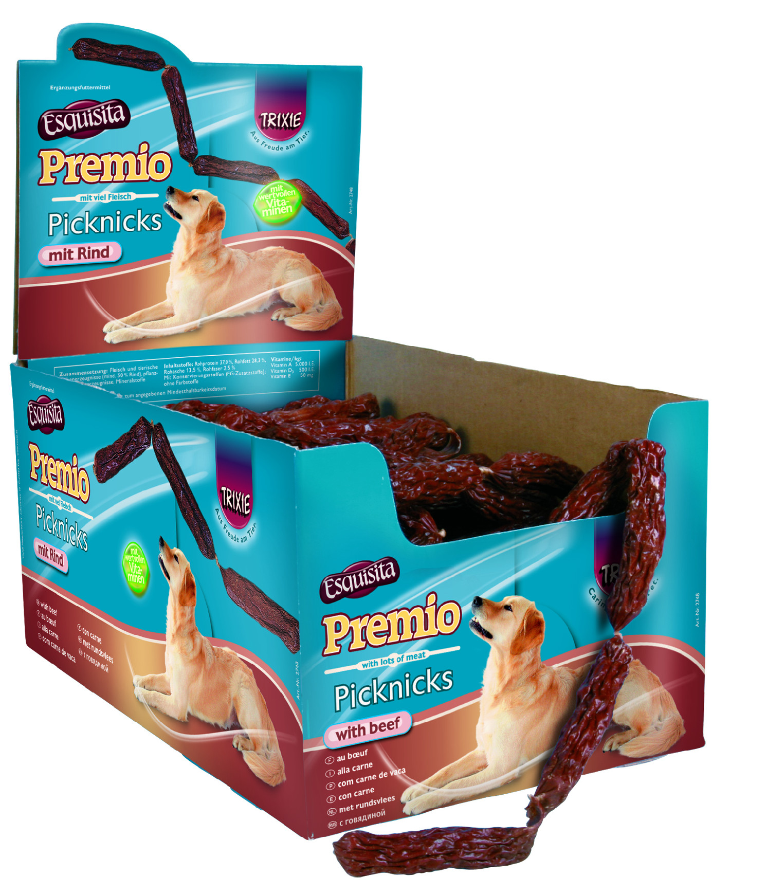 TRIXIE Premio PICKNICKS klobásky - hovězí maso 8 g, 1ks